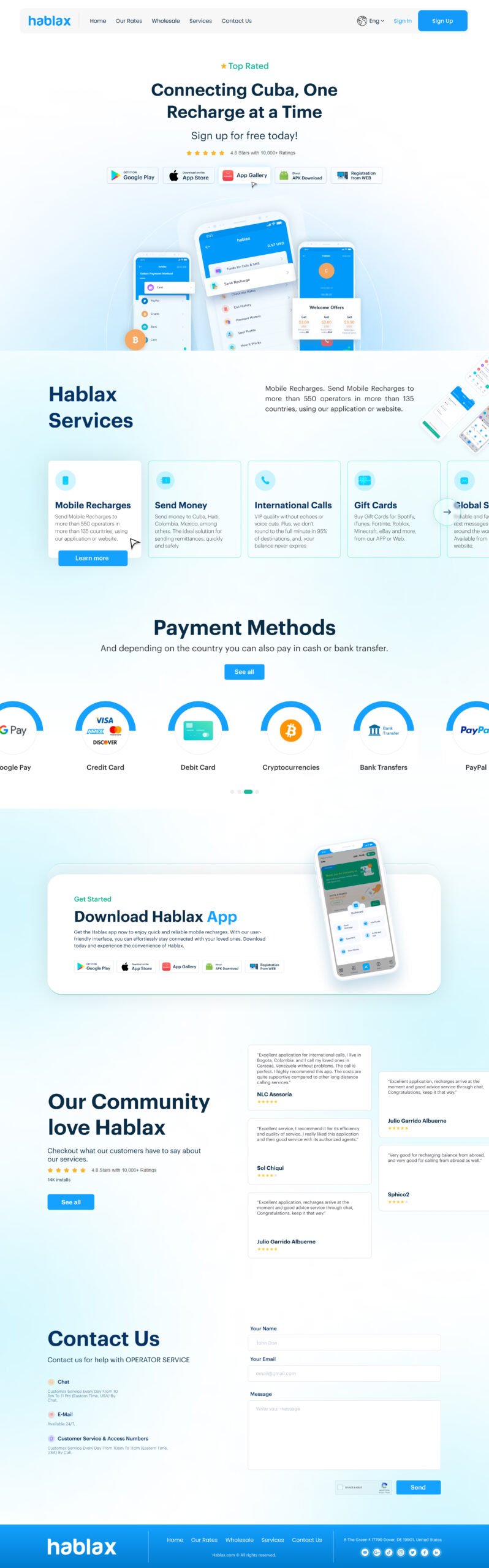 Hablax Mobile App UI UX